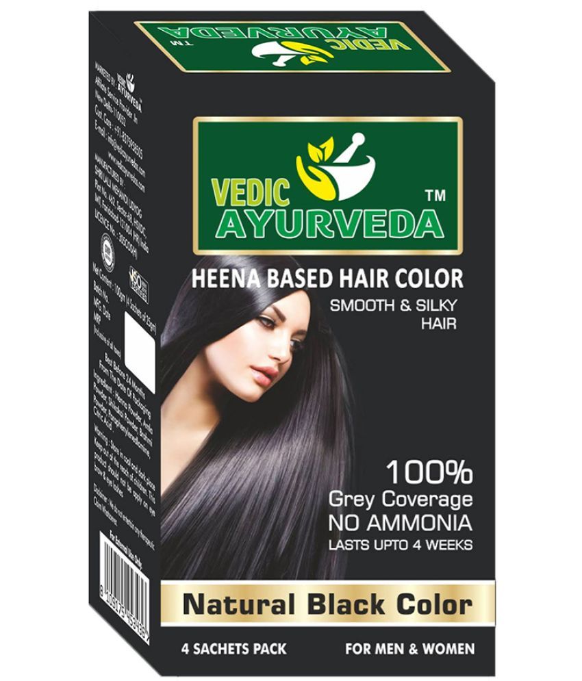     			VEDICAYURVEDA Natural Semi Permanent Hair Color 100 g Black