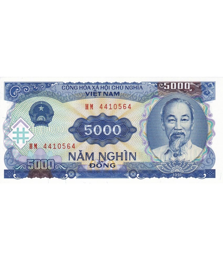     			Vietnam 5000 Dong Top Grade Gem UNC Banknote