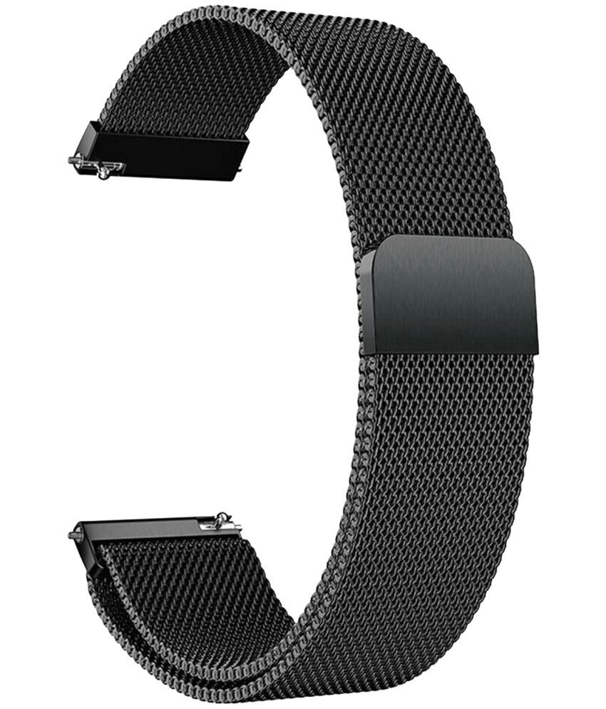     			ACM Watch Strap Magnetic 22mm compatible with Maxima Max Pro Gravity Smartwatch Luxury Metal Chain Band Black