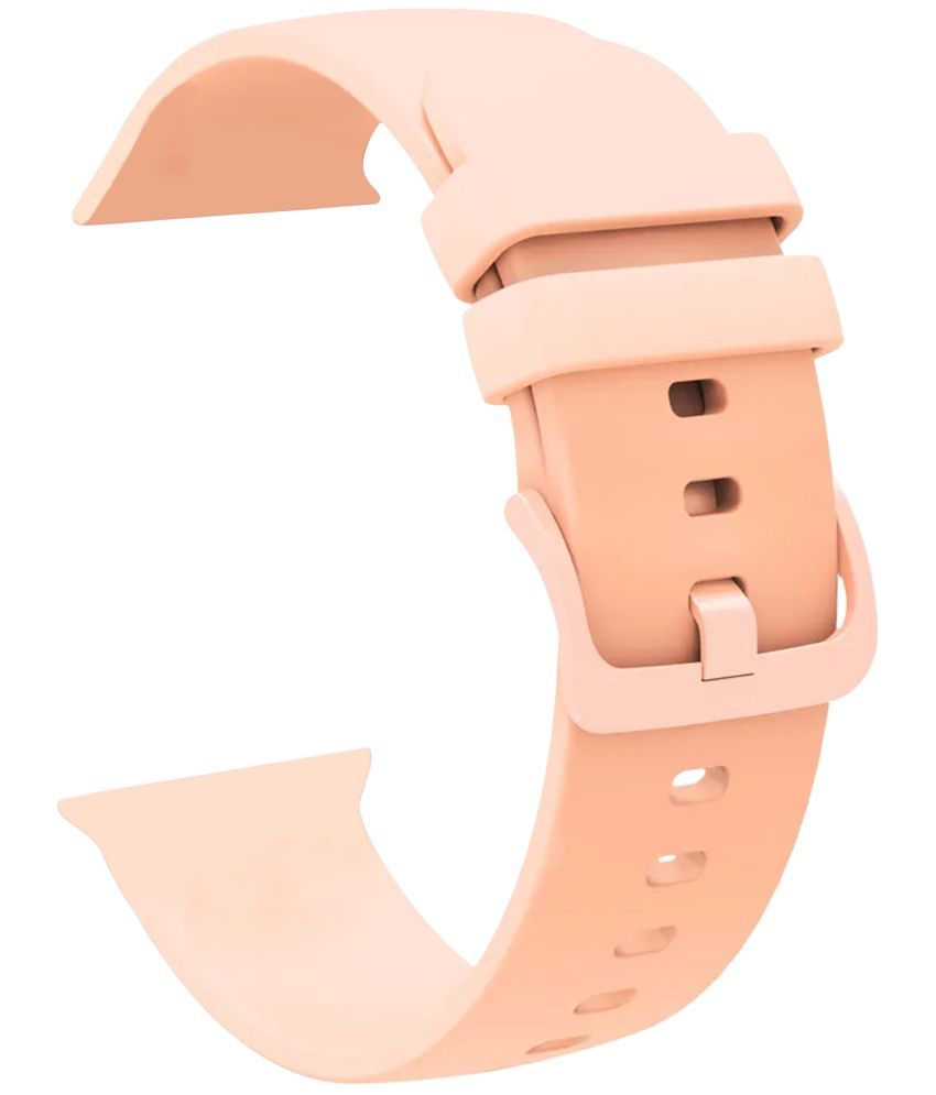     			ACM Watch Strap Slide Silicone Belt compatible with Crossbeats Ignite S3 Ultra Max Smartwatch Color Hook Band Creame Pink