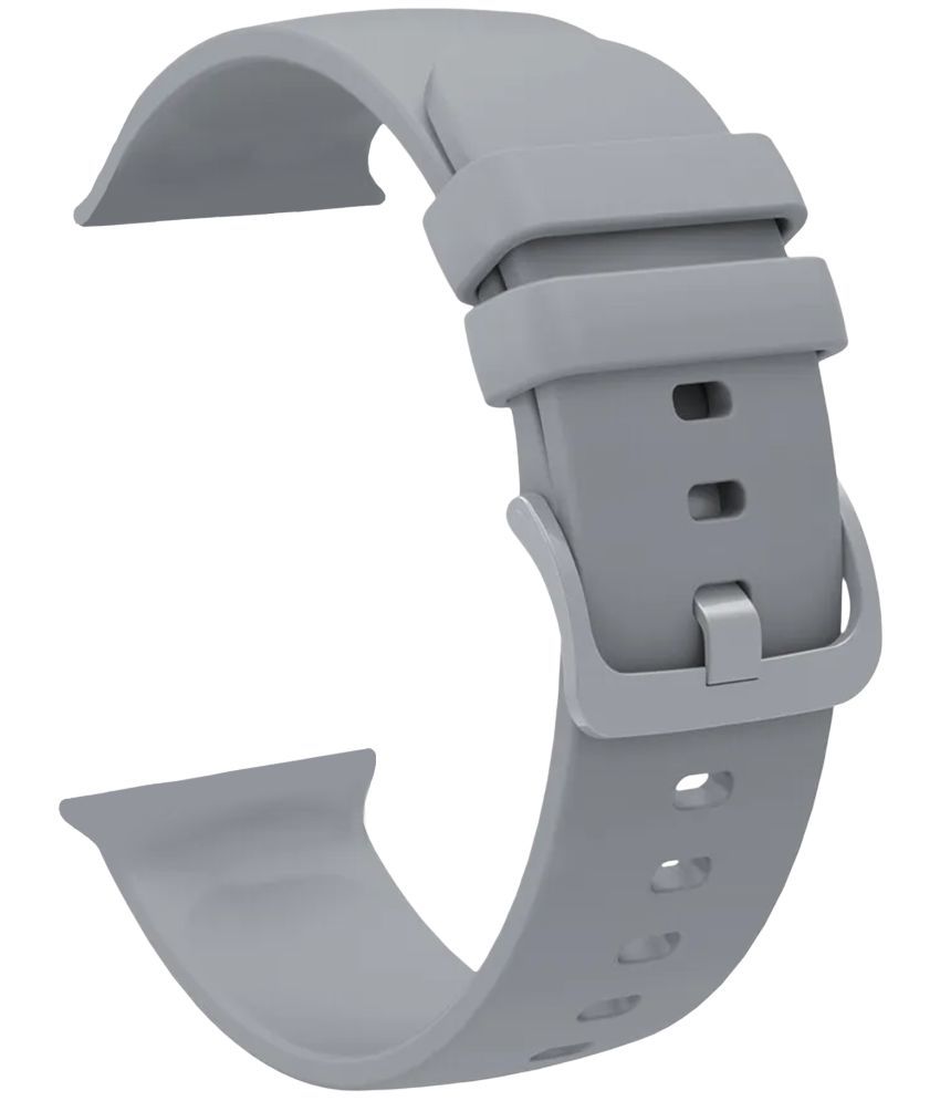     			ACM Watch Strap Slide Silicone Belt compatible with Pebble Cosmos Hues Smartwatch Color Hook Band Grey