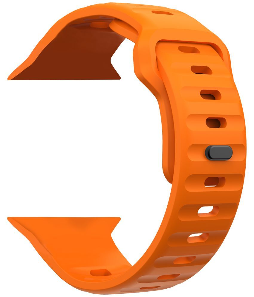     			ACM Watch Strap Slide Sports Silicone Belt compatible with Fire-Boltt Call Ring Bsw014 Smartwatch Breatheable Band Fluorescent Orange