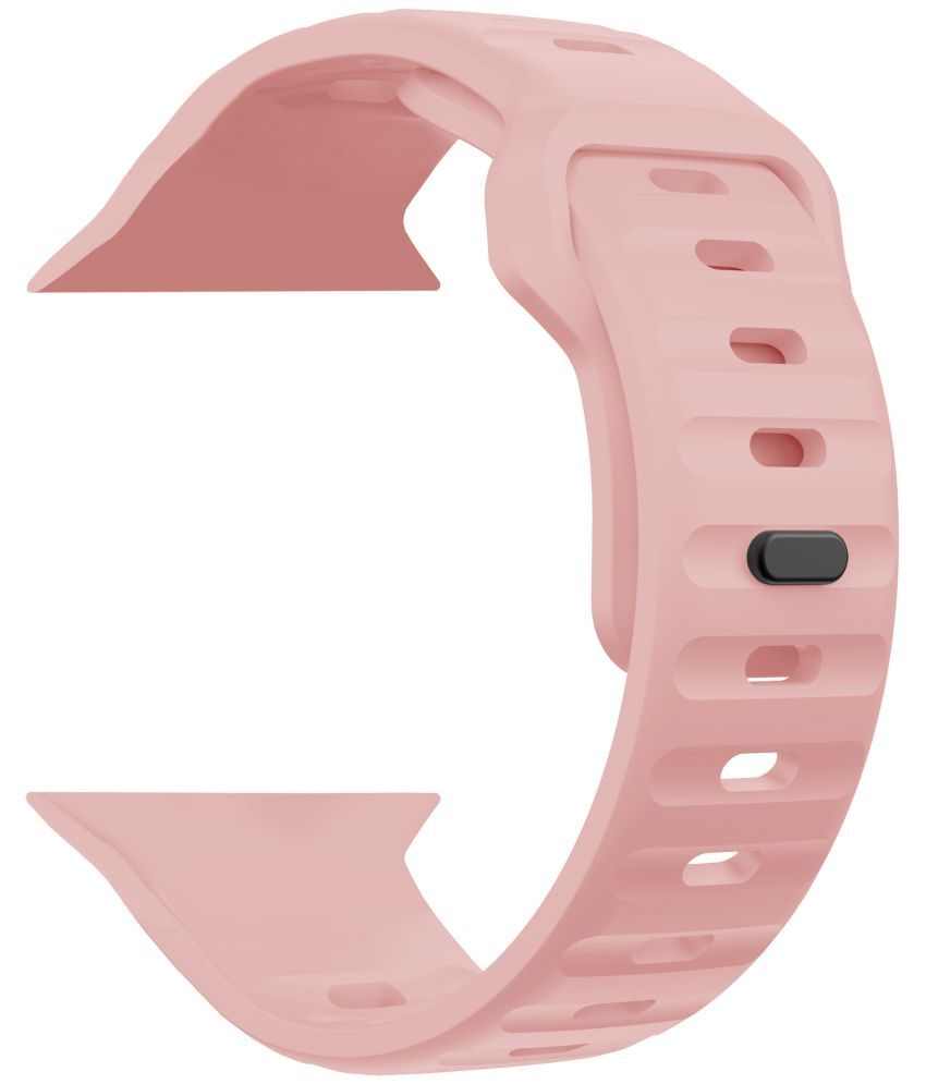     			ACM Watch Strap Slide Sports Silicone Belt compatible with Fire-Boltt Cyclone Pro Bsw148 Smartwatch Breatheable Band Pink