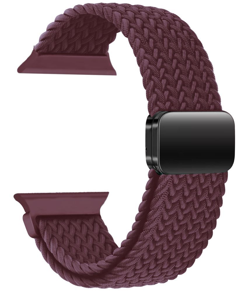     			ACM Watch Strap Slide Woven Braided Magnetic compatible with Urban Fit S Smartwatch Adjustable Belt Band Purple