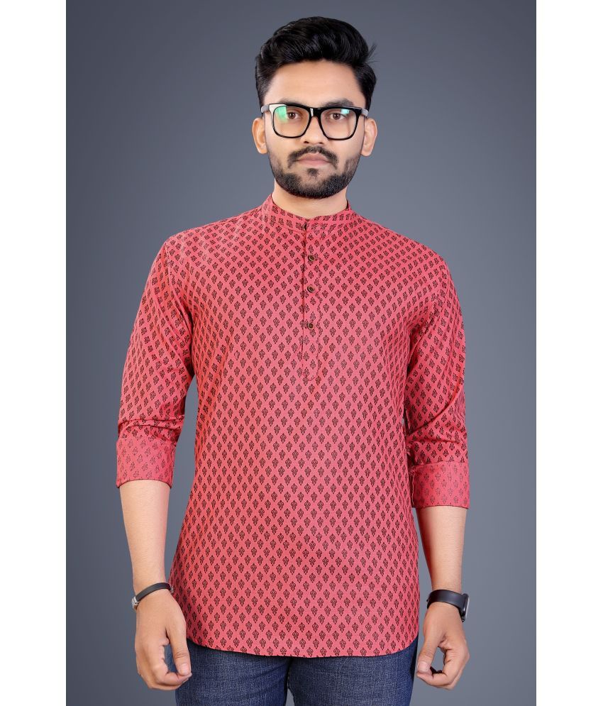     			Nofilter Pink Cotton Blend Men's Regular Kurta ( Pack of 1 )