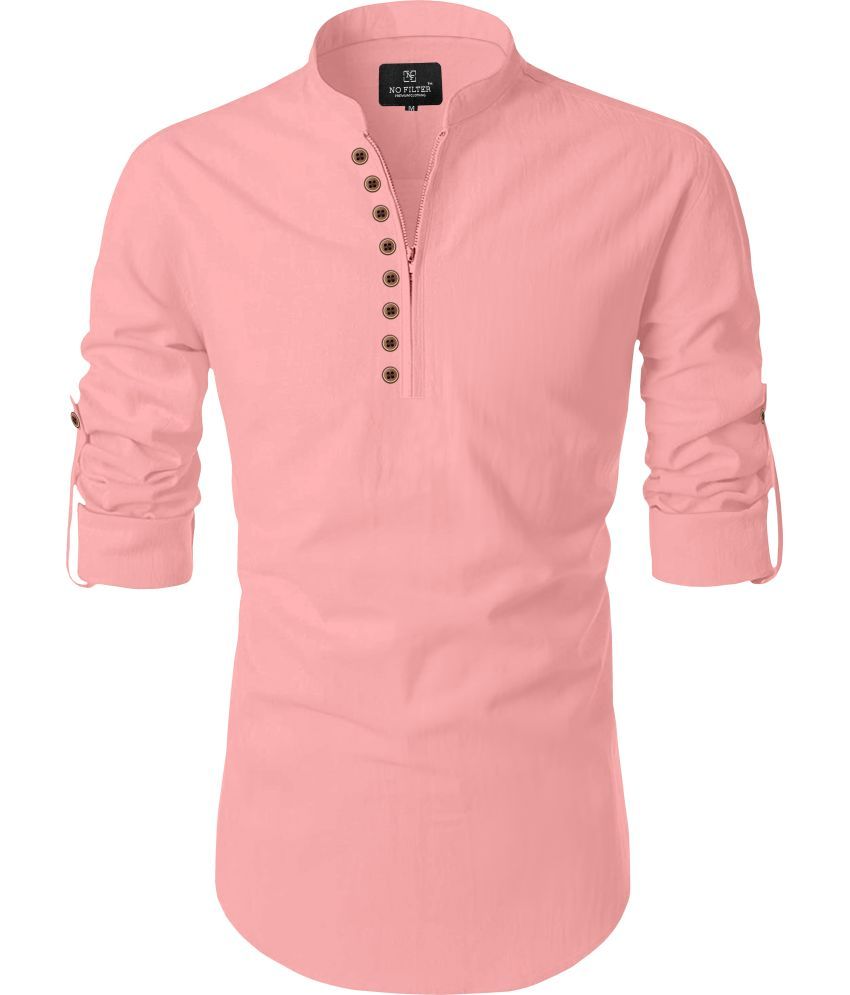     			Nofilter Pink Cotton Men's Regular Kurta ( Pack of 1 )