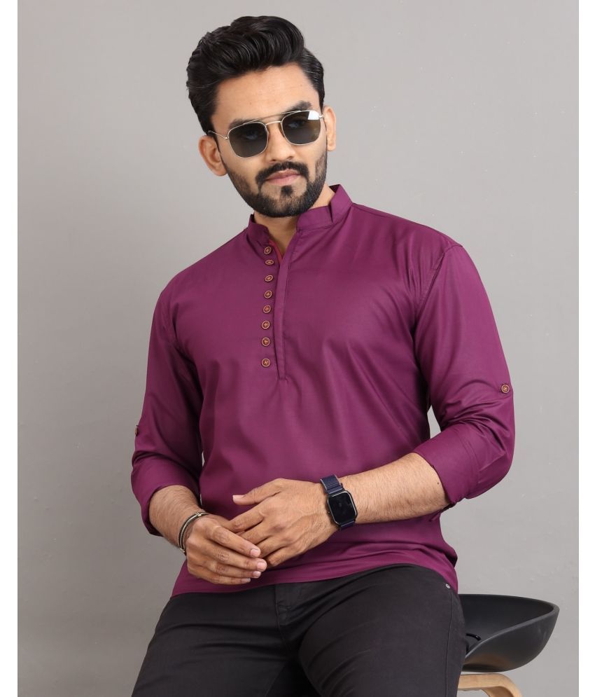     			Nofilter Purple Cotton Men's Regular Kurta ( Pack of 1 )