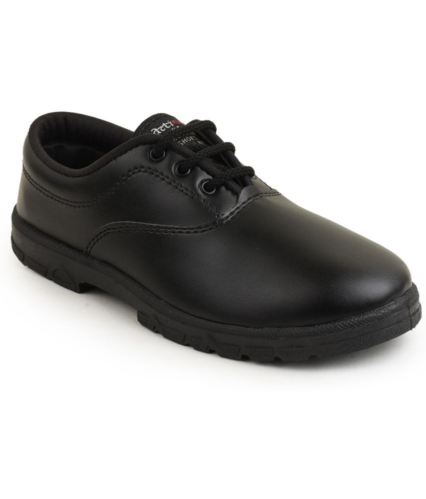     			Action - Black Boy's School Shoes ( 1 Pair )