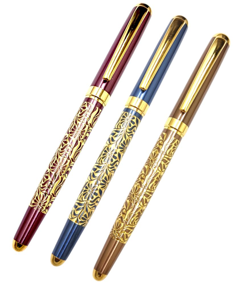     			Auteur Blue Roller Ball Pen ( Pack of 3 )