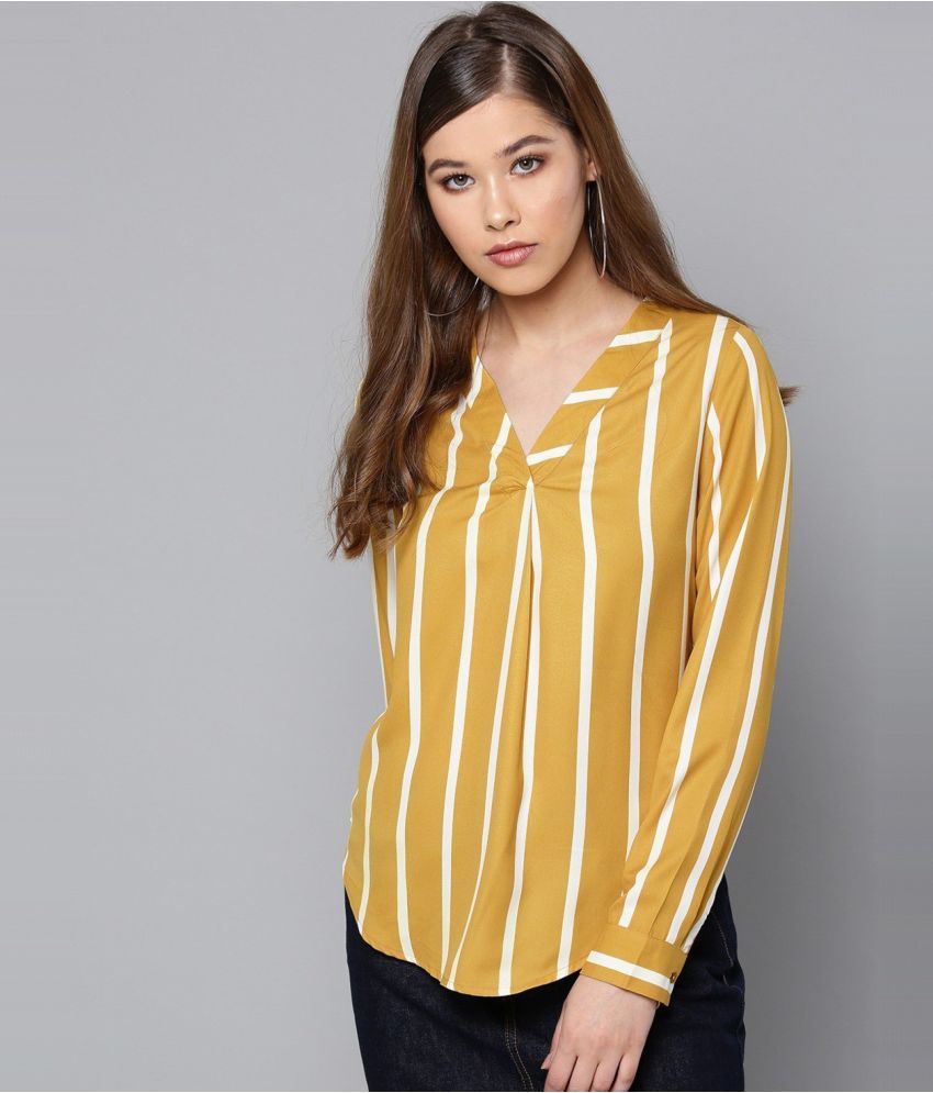     			Bhawanaprint Yellow Viscose Rayon Women's Regular Top ( Pack of 1 )