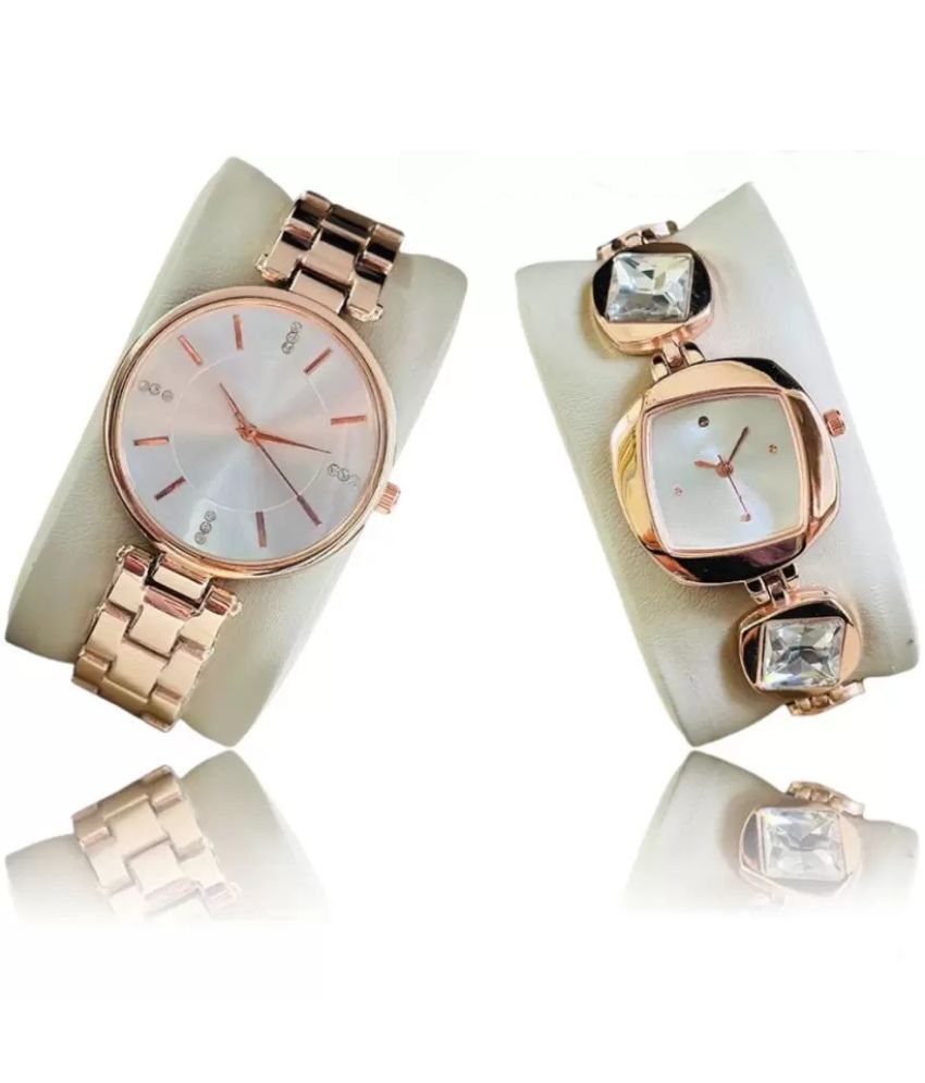     			EEWHI Rose Gold Metal Analog Womens Watch