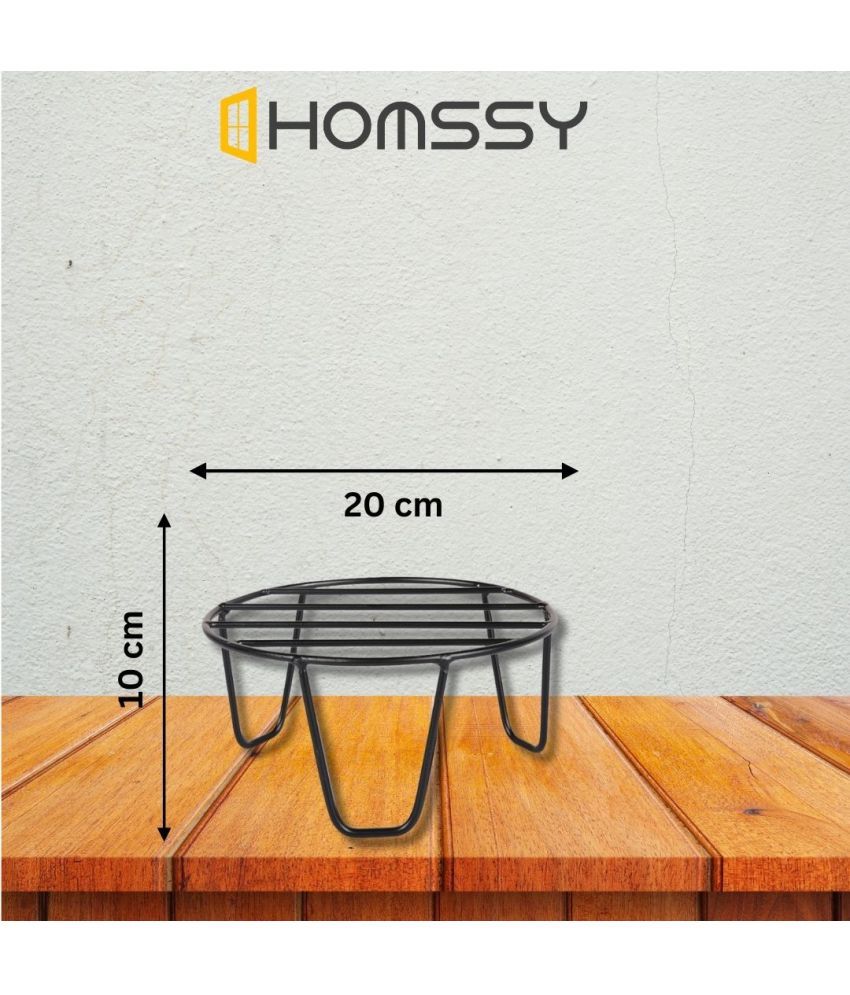     			HOMSSY V Type Planter Stand - Set of 5  (1171)40 Accessories Black W