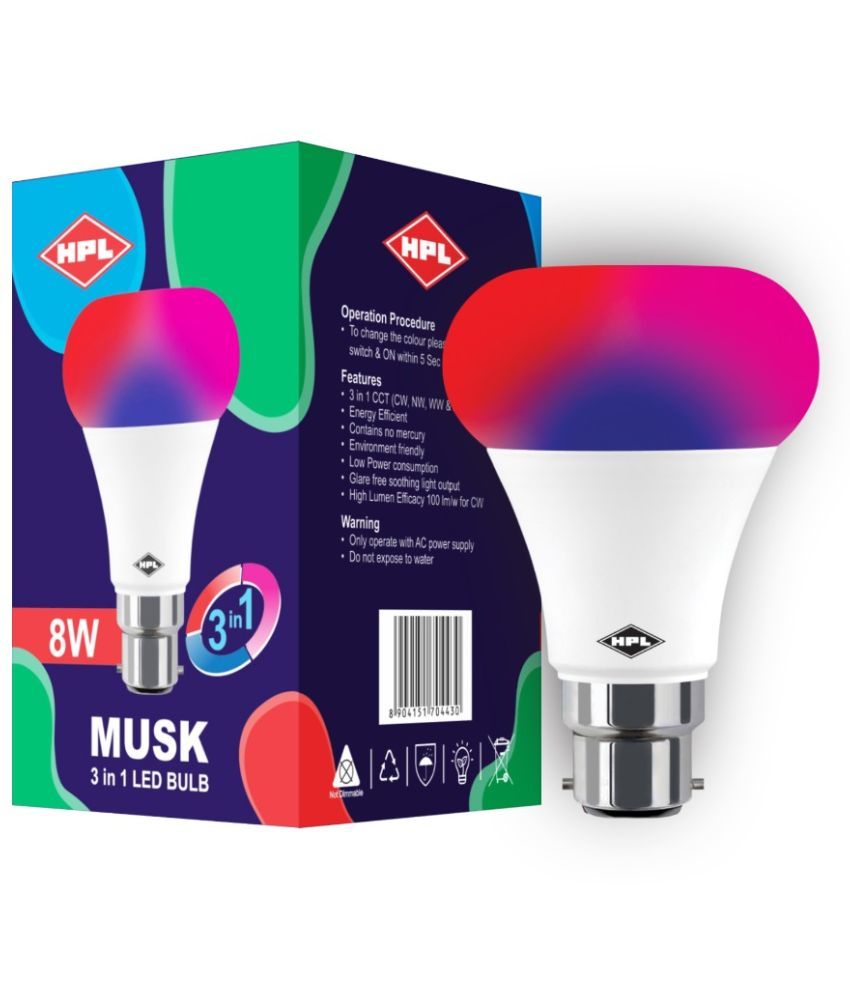     			HPL 8W Cool Day Light Smart Bulb ( Single Pack )