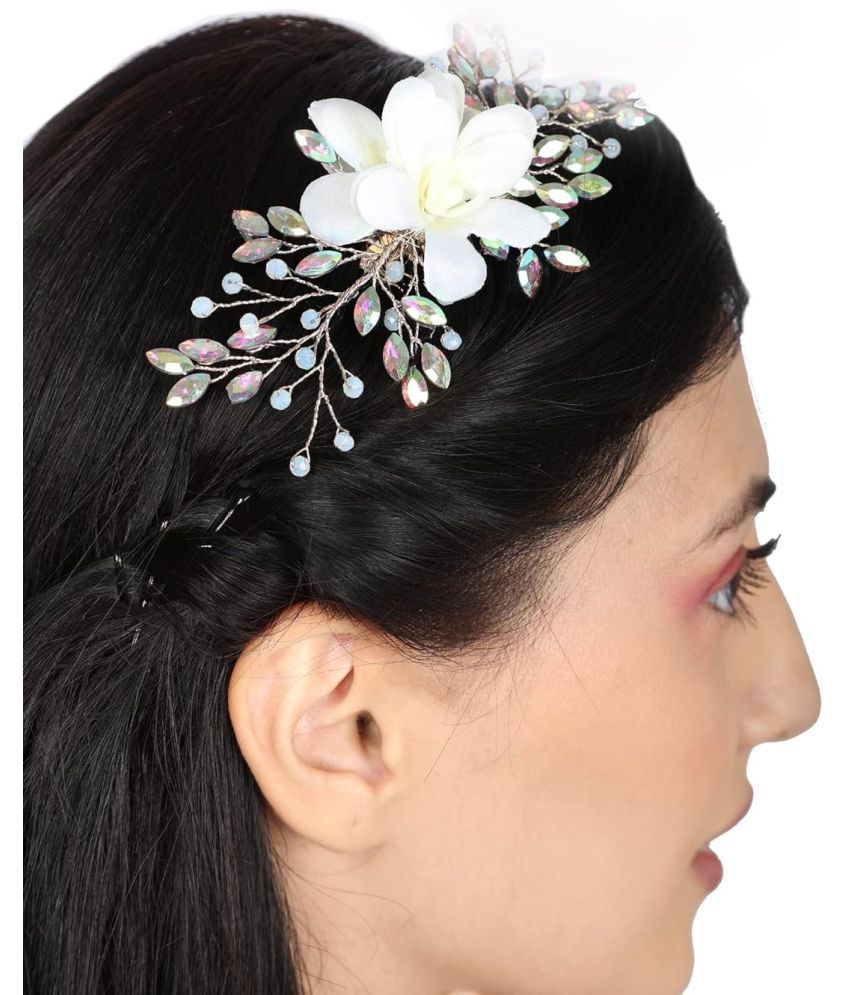     			RITZKART White Hair Accessory Set ( Pack of 1 )