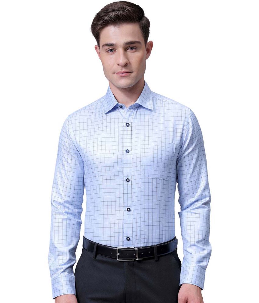     			The Indian Garage Co. Poly Cotton Slim Fit Full Sleeves Men's Formal Shirt - Blue ( Pack of 1 )