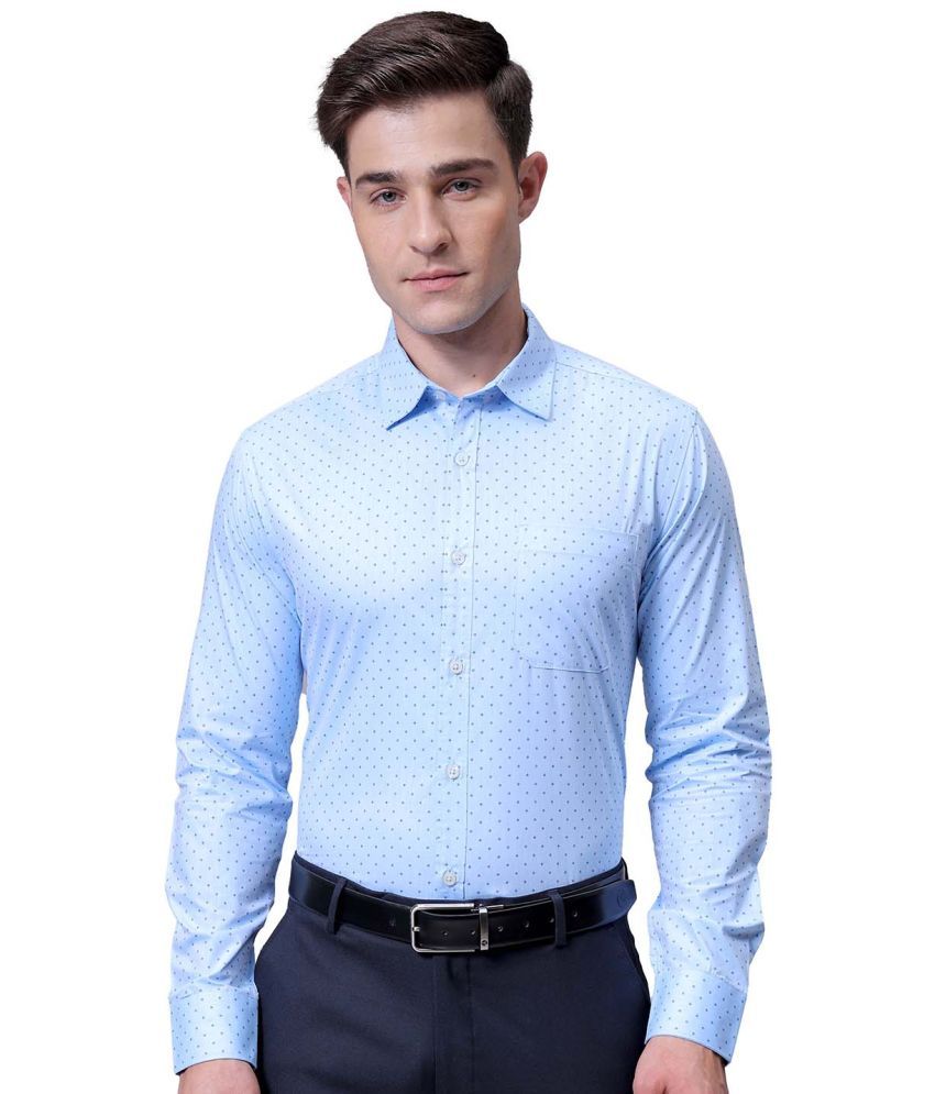     			The Indian Garage Co. Poly Cotton Slim Fit Full Sleeves Men's Formal Shirt - Blue ( Pack of 1 )