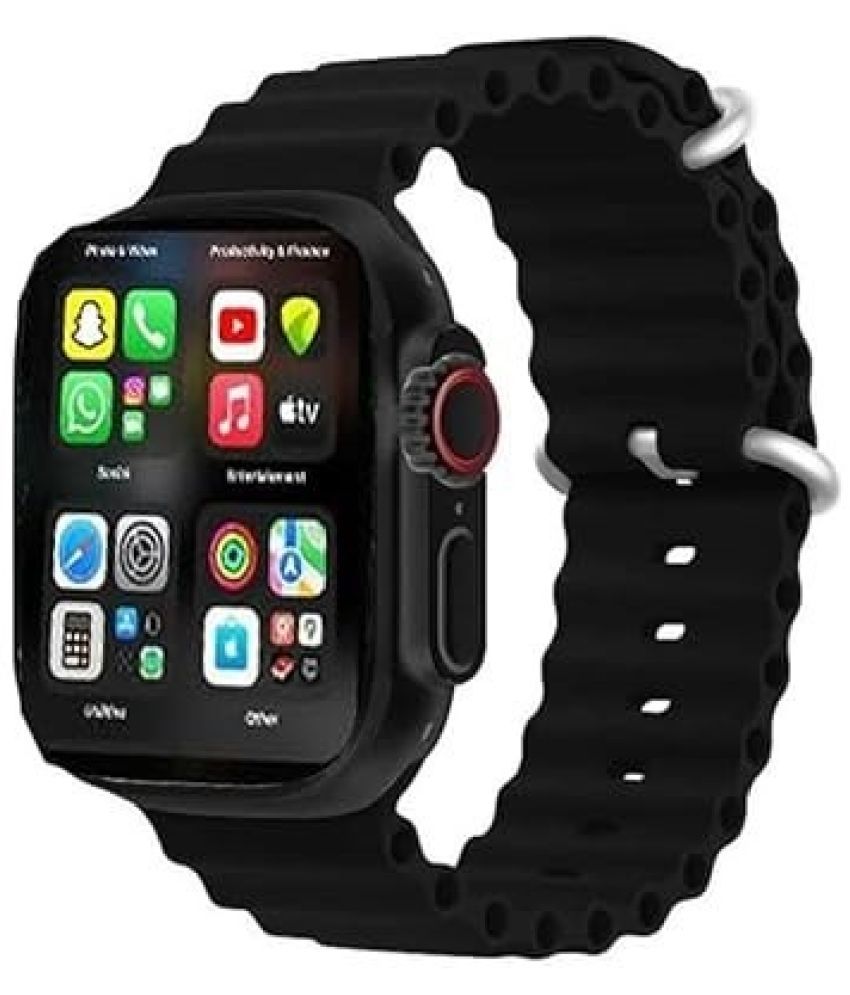     			Anjali Enterprise AMOLED BT Calling Smart Watch with Silicone Strap Upto 2-3 days Backup ( Black )