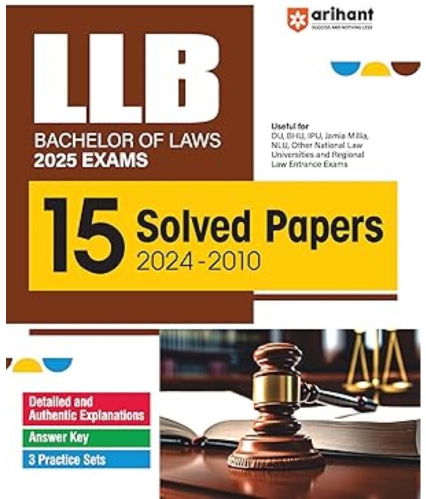     			Arihant LLB Bachelor Of Laws 2025 Exams 15 Solved Papers 2024-2010 | Detailed and Authentic Explanations