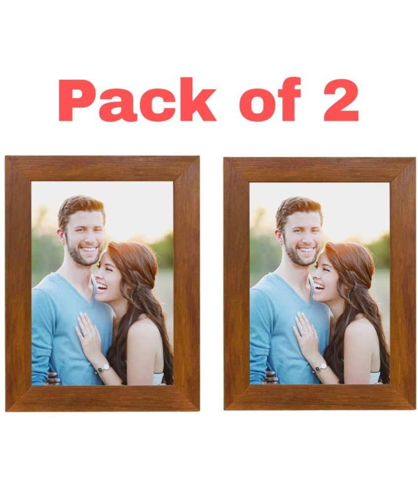     			CHARKEE Wood Black Photo Frame Sets No. of Pieces- 2