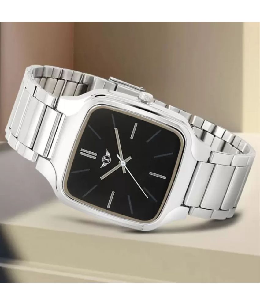     			EEWHI Silver Stainless Steel Analog Men's Watch