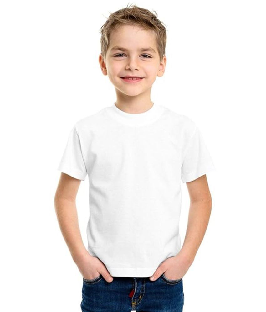     			JUST TRY FASHION Pack of 1 Boys Cotton T-Shirt ( White )