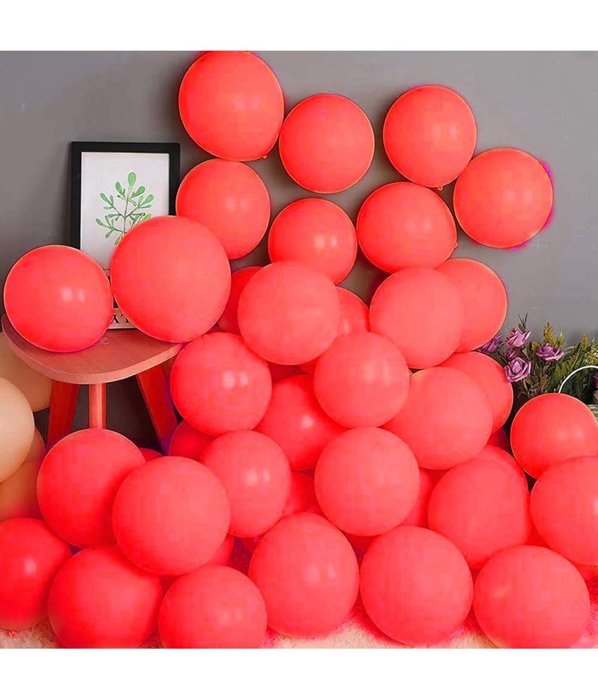     			PartyBooms Pastel Colored Balloons/Party Balloons/Baby Shower/Party Decoration etc. - Red