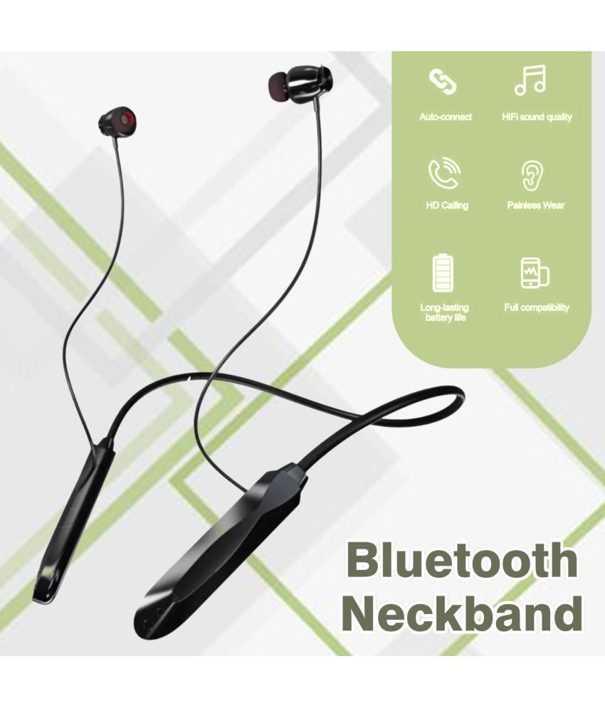     			Shop To Shop Bluetooth Neckband In-the-ear Bluetooth Headset with Upto 7h Talktime Deep Bass - Black