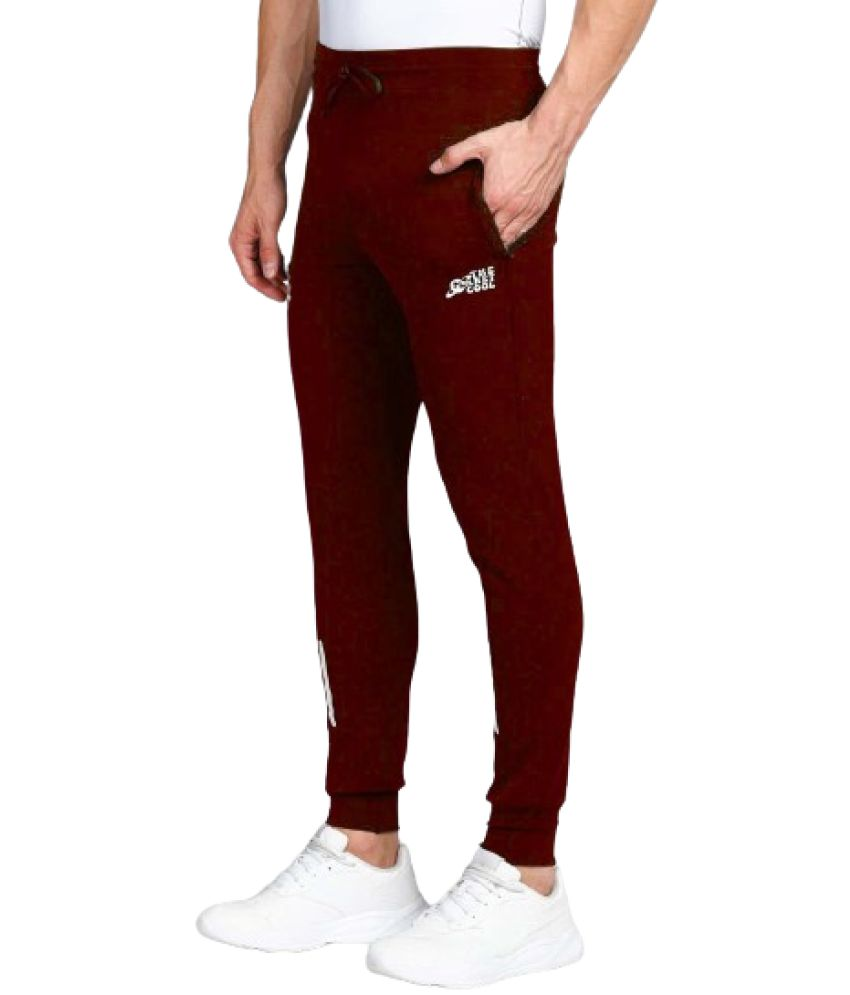     			THE PLANET COOL Maroon Lycra Men's Sports Trackpants ( Pack of 1 )