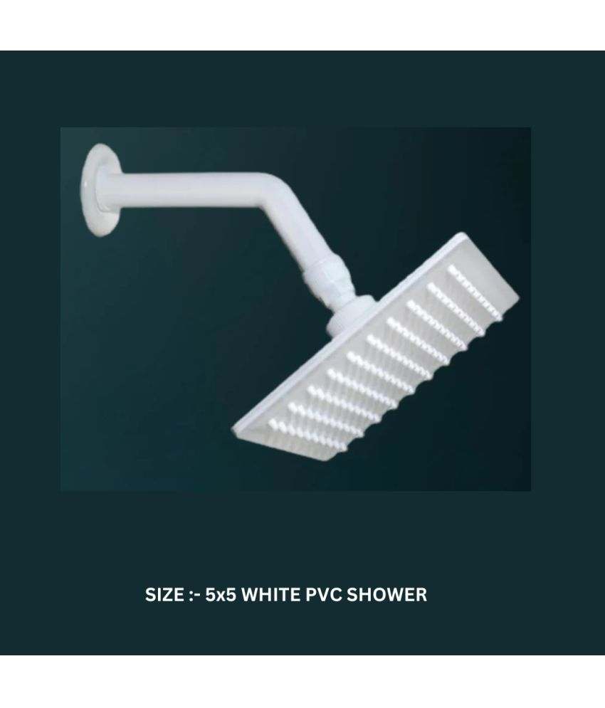     			COSVIT 5x5"Inch PVC Feny Shower with 9" Arm Plastic (ABS) Overhead Shower