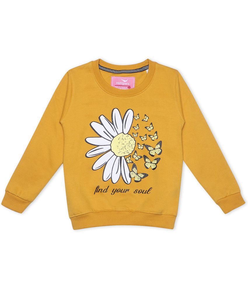     			Hiflyers Pack of 1 Girls Cotton Blend Sweatshirt ( Yellow )