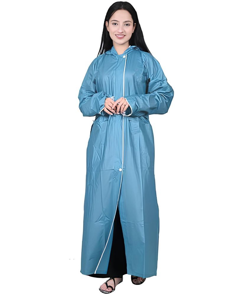     			Reoutlook PVC Long Raincoat - Blue