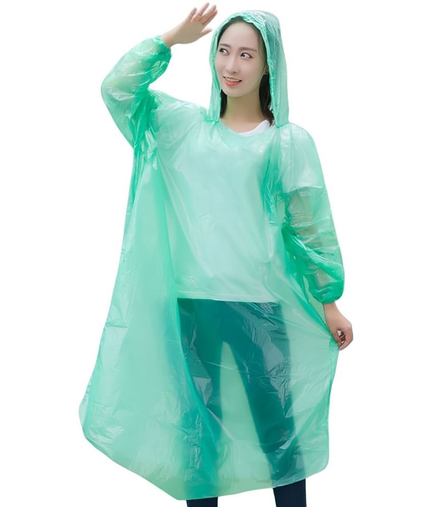     			Reoutlook Polyester Long Raincoat - Green