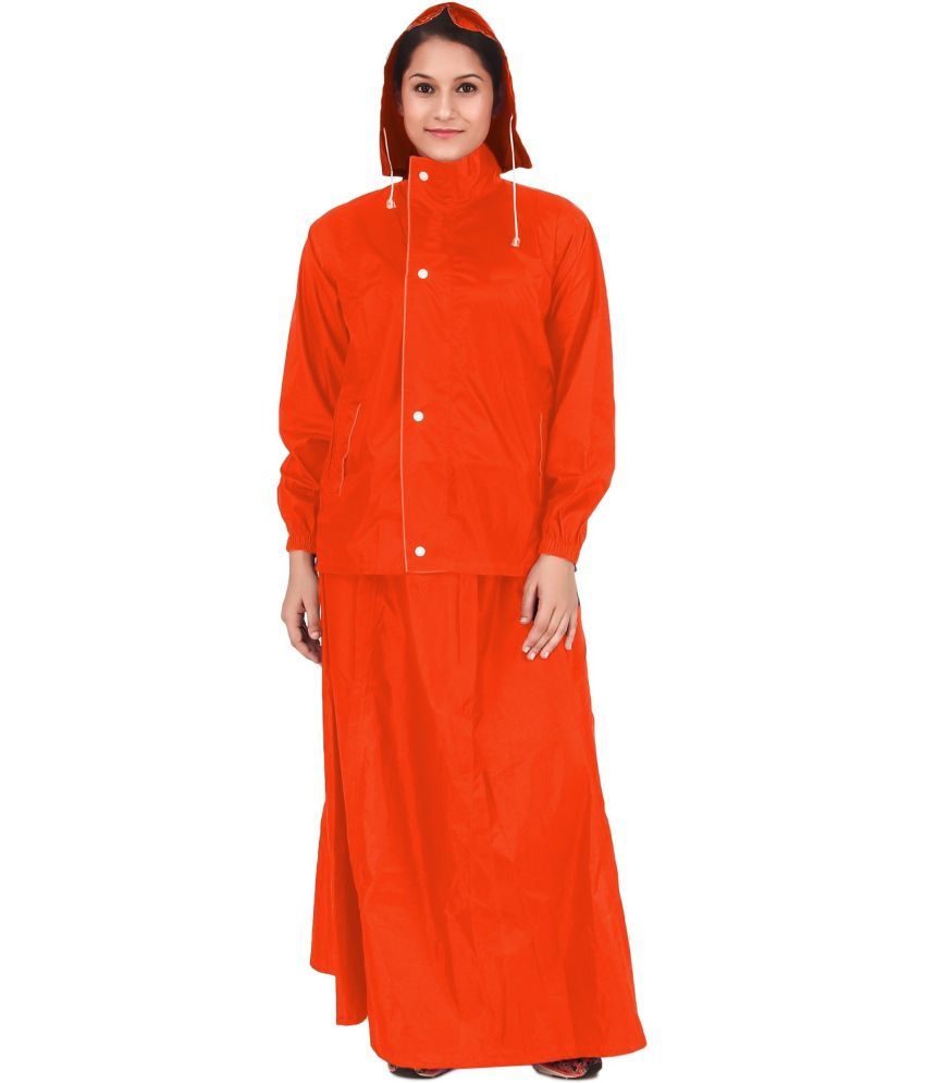     			Reoutlook Polyester Raincoat Set - Orange