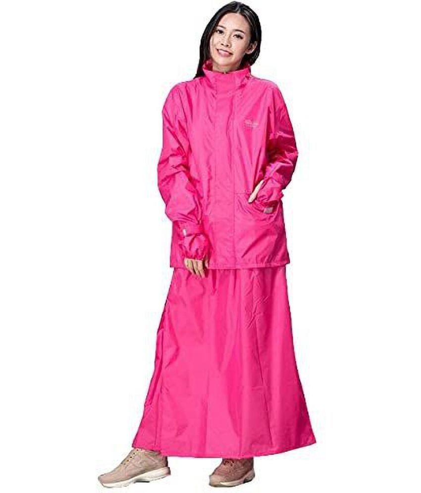     			Reoutlook Polyester Raincoat Set - Pink