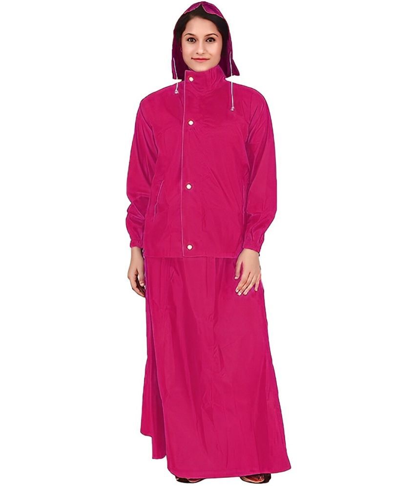     			Reoutlook Polyester Raincoat Set - Pink