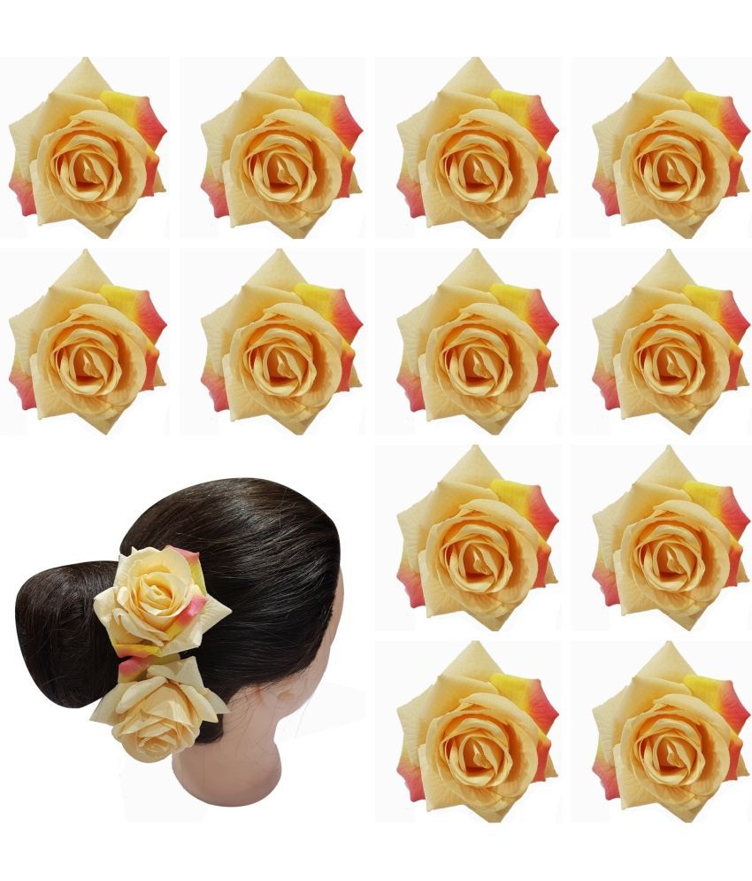     			Rhosyn Beige Women's Hair Clip ( Pack of 12 )