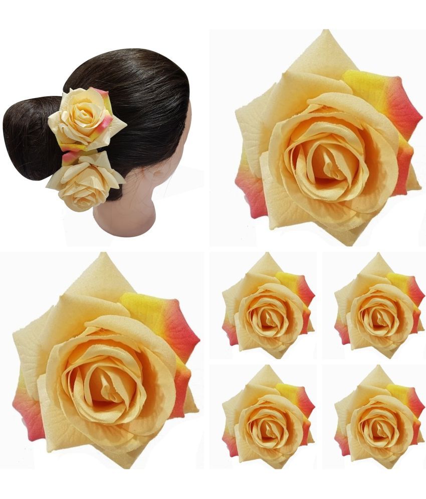     			Rhosyn Beige Women's Hair Clip ( Pack of 6 )