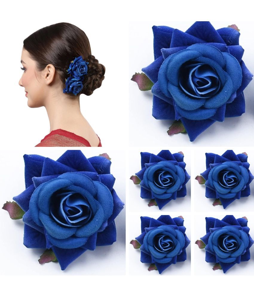     			Rhosyn Blue Women's Hair Clip ( Pack of 6 )