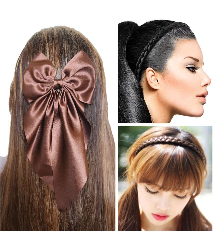     			Rhosyn Brown Women's Hair Accessory Set ( Pack of 3 )