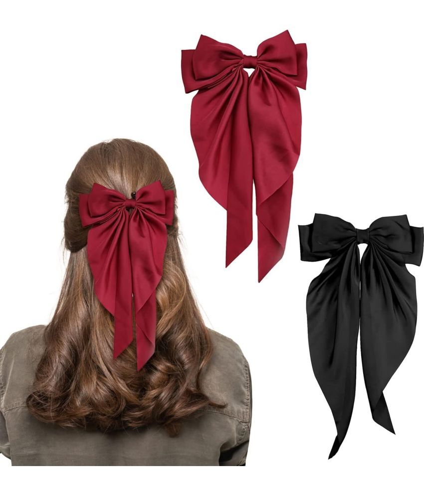     			Rhosyn Maroon Women's Hair Clip ( Pack of 2 )