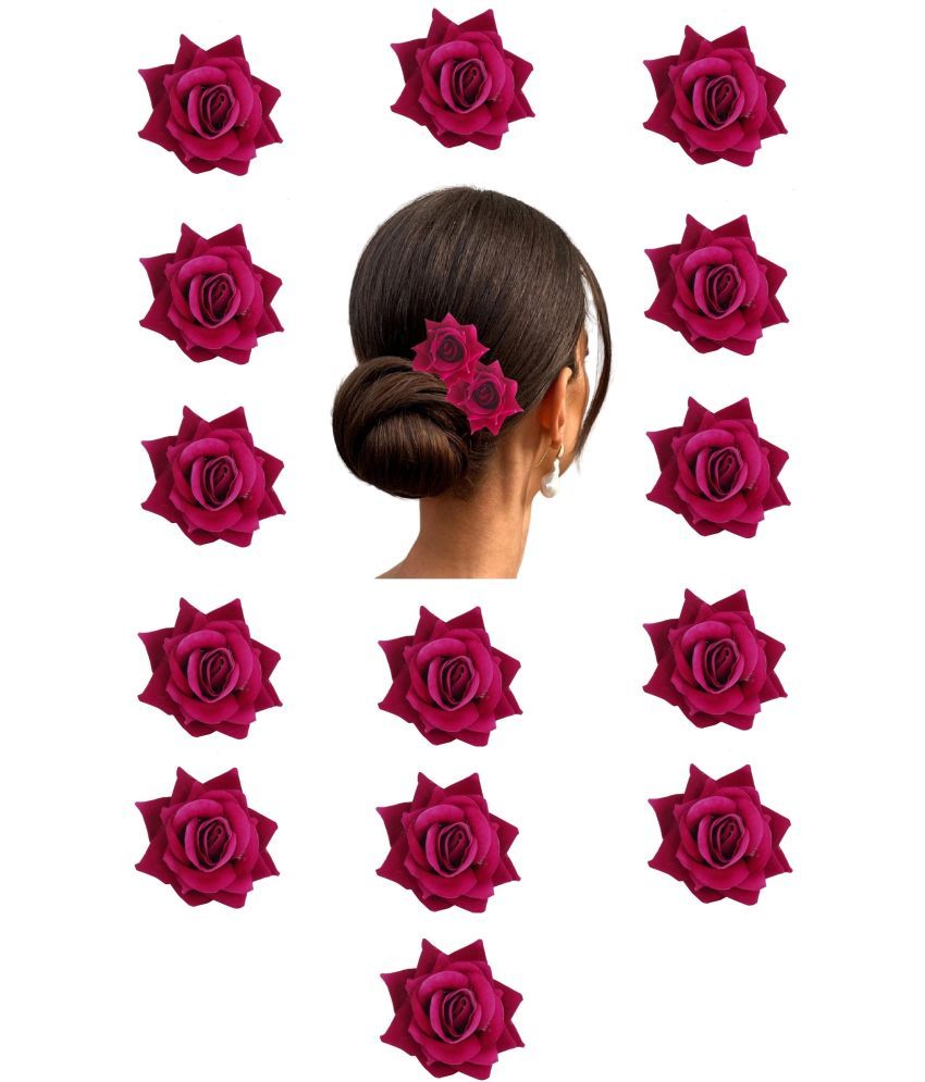     			Rhosyn Pink Women's Hair Clip ( Pack of 14 )