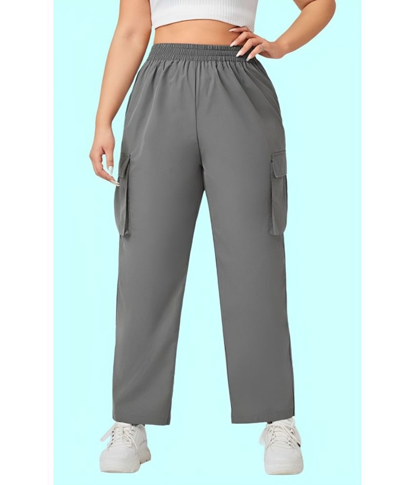     			MAYKR Pack of 1 Lycra Regular Women's Cargo Pants ( Grey )