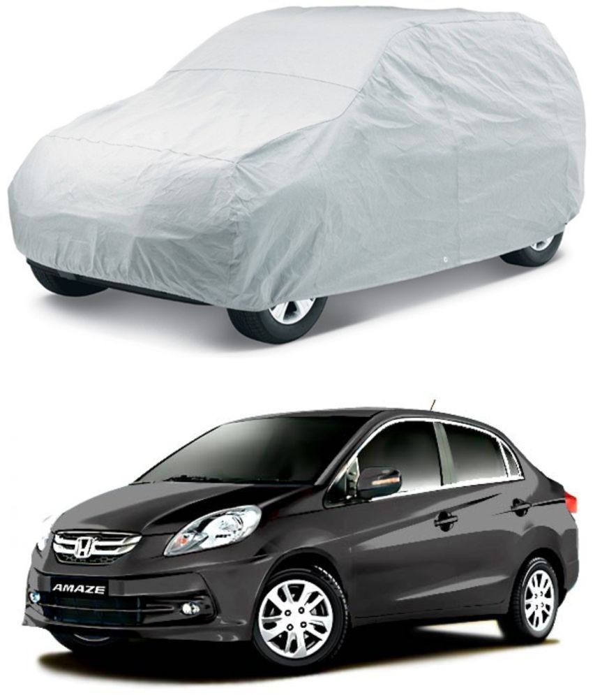     			AutoRetail Car Body Cover for Honda Amaze [2013-2015] Without Mirror Pocket ( Pack of 1 ) , Silver