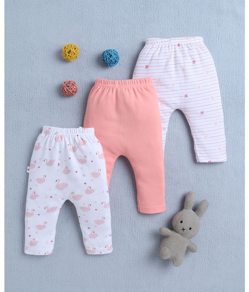     			BUMZEE Pack of 3 Baby Girls Cotton Legging ( Peach )