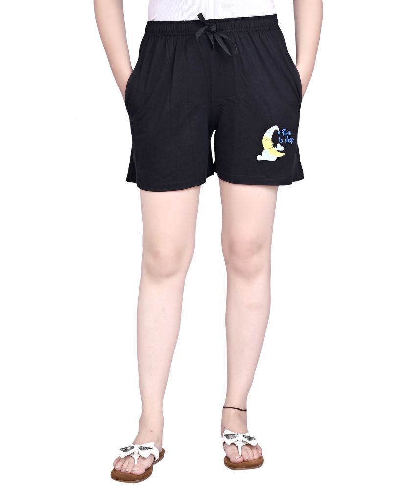     			CUSHEE Cotton Hot Pants - Black Single