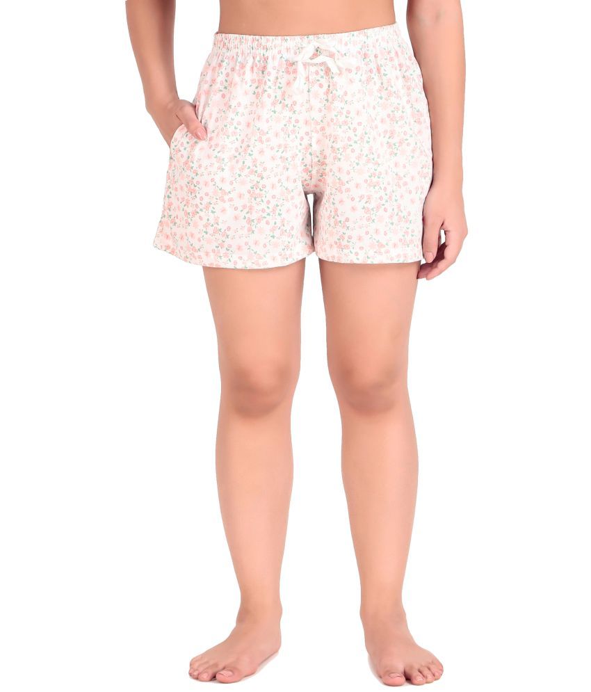     			CUSHEE Cotton Hot Pants - White Single