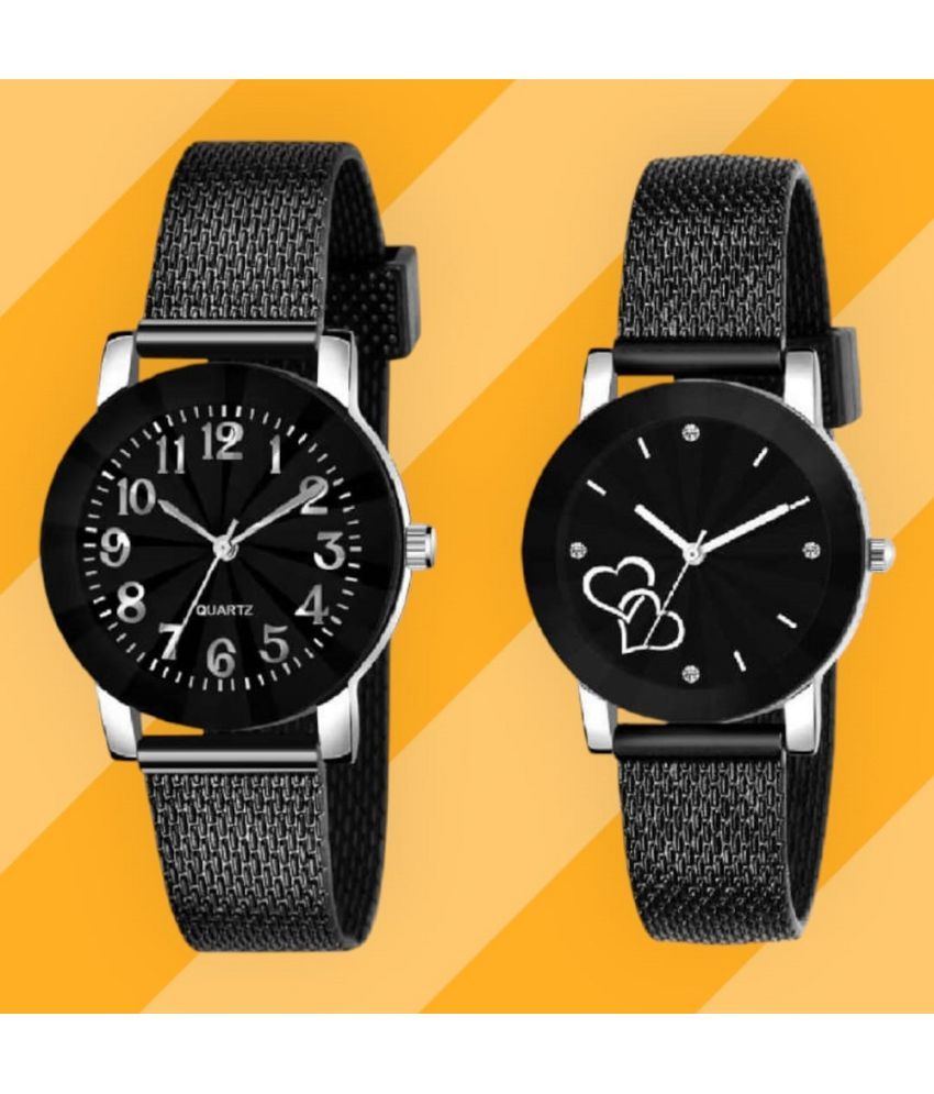     			Cosmic Black Resin Analog Womens Watch