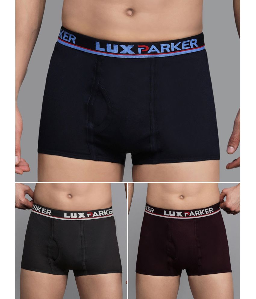     			LUX PARKER Pack of 3 Cotton Blend Trunks For Men's ( Multicolor15 )