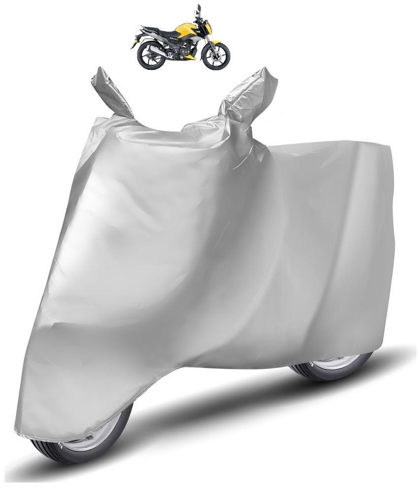     			Mockhe Bike Body Cover for TVS All Bike Models ( Pack of 1 ) , Silver