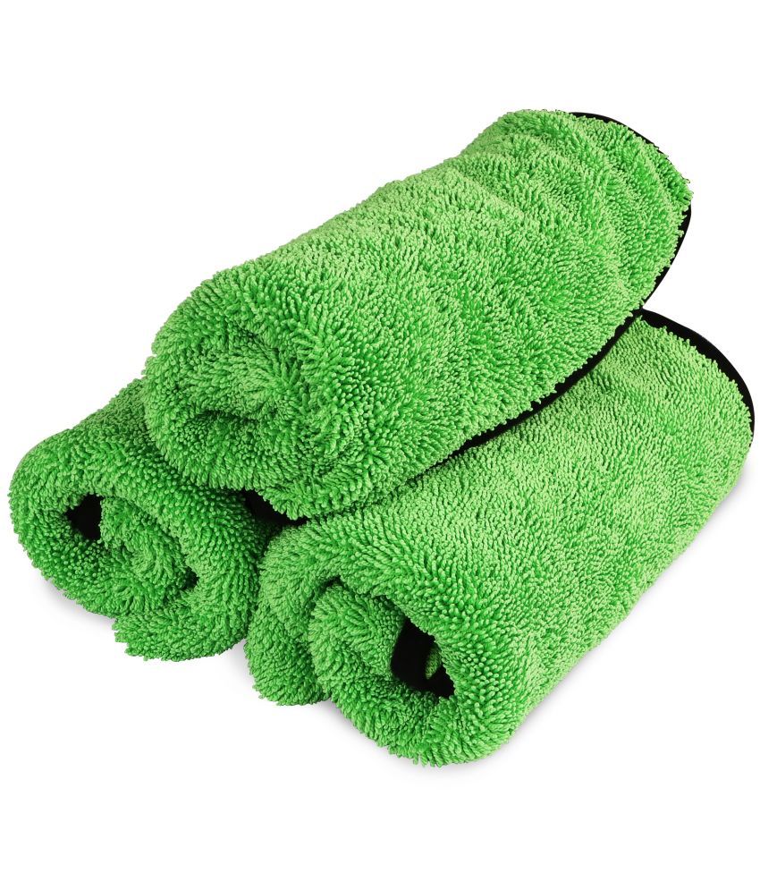     			Mockhe Green 600 GSM Microfiber Cloth For Automobile ( Pack of 3 )